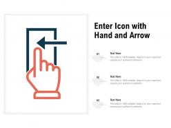 Enter icon with hand and arrow