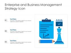 Enterprise and business management strategy icon
