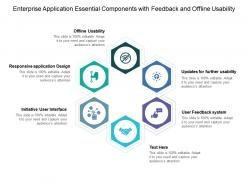 Enterprise application essential components with feedback and offline usability