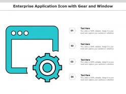 Enterprise application icon with gear and window