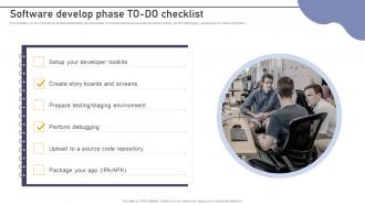 Enterprise Application Playbook Software Develop Phase To Do Checklist
