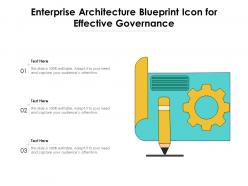 Enterprise architecture blueprint icon for effective governance