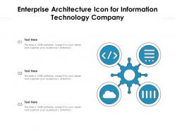 Enterprise architecture icon for information technology company