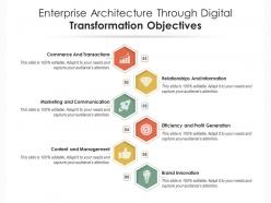 Enterprise architecture through digital transformation objectives