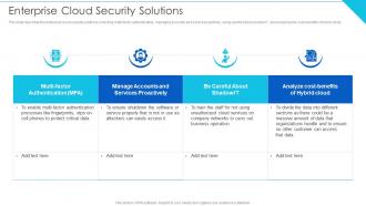 Enterprise Cloud Security Solutions Cloud Information Security