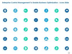 Enterprise control management to enable business optimization icons slide