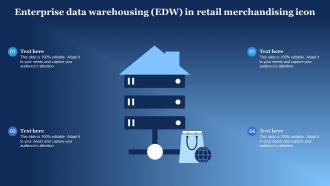 Enterprise Data Warehousing Edw In Retail Merchandising Icon