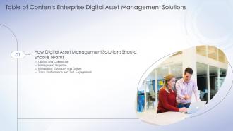 Enterprise Digital Asset Management Solutions Table Of Contents