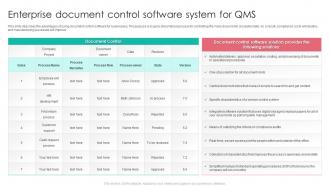 Enterprise Document Control Software System For QMS