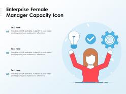 Enterprise female manager capacity icon