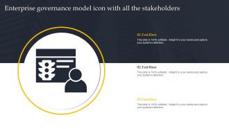 Enterprise Governance Model Icon With All The Stakeholders