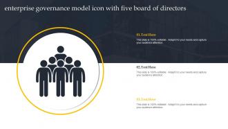 Enterprise Governance Model Icon With Five Board Of Directors