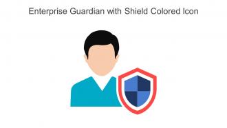 Enterprise Guardian With Shield Colored Icon In Powerpoint Pptx Png And Editable Eps Format