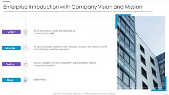 Enterprise Introduction With Company Vision And Mission