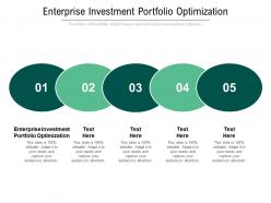 Enterprise investment portfolio optimization ppt powerpoint presentation model deck cpb