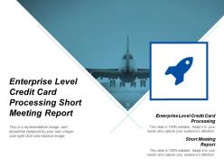 Enterprise level credit card processing short meeting report cpb