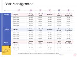 Enterprise management debt management ppt infographics