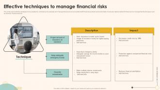 Enterprise Management Mitigation Plan Effective Techniques To Manage Financial Risks