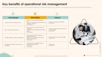 Enterprise Management Mitigation Plan Key Benefits Of Operational Risk Management