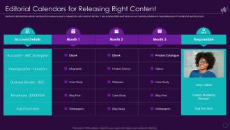 Enterprise Marketing Playbook For Driving Editorial Calendars For Releasing Right Content