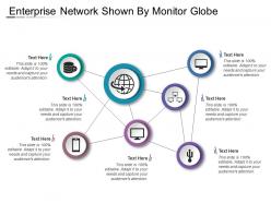 Enterprise network shown by monitor globe
