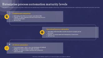 Enterprise Process Automation Maturity Levels