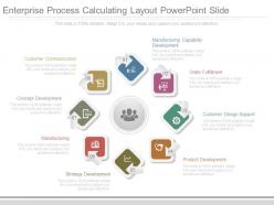Enterprise process calculating layout powerpoint slide