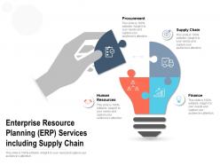 Enterprise resource planning erp services including supply chain