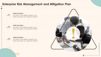 Enterprise Risk Management And Mitigation Plan Ppt Slides Background Images