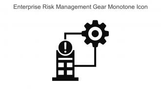 Enterprise Risk Management Gear Monotone Icon In Powerpoint Pptx Png And Editable Eps Format