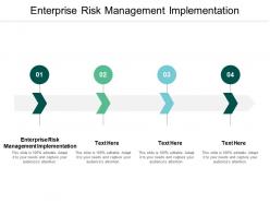 Enterprise risk management implementation ppt powerpoint presentation slides slideshow cpb