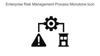 Enterprise Risk Management Process Monotone Icon In Powerpoint Pptx Png And Editable Eps Format