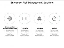 Enterprise risk management solutions ppt powerpoint presentation icon clipart cpb