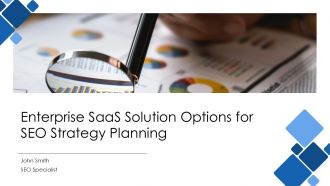 Enterprise Saas Solution Options For SEO Strategy Planning PPT Designs AT