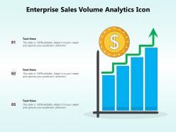 Enterprise sales volume analytics icon