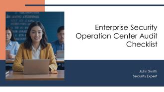 Enterprise Security Operation Center Audit Checklist PPT Mockup AT