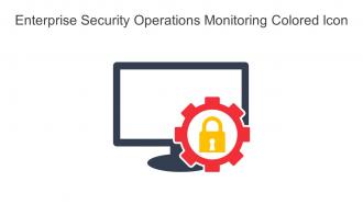 Enterprise Security Operations Monitoring Colored Icon In Powerpoint Pptx Png And Editable Eps Format