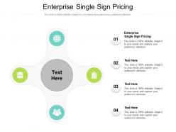 Enterprise single sign pricing ppt powerpoint presentation gallery cpb