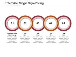 Enterprise single sign pricing ppt powerpoint presentation styles background images cpb