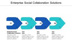 Enterprise social collaboration solutions ppt powerpoint presentation professional layout cpb