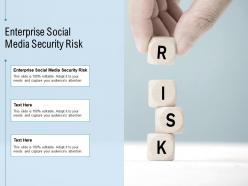 Enterprise social media security risk ppt powerpoint presentation model example file cpb
