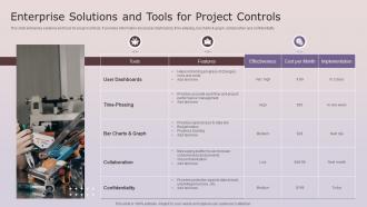 Enterprise Solutions And Tools For Project Controls