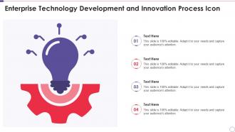 Enterprise Technology Development And Innovation Process Icon
