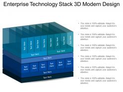 Enterprise technology stack 3d modern design
