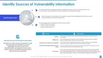 Enterprise vulnerability management identify sources of vulnerability information