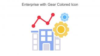 Enterprise With Gear Colored Icon In Powerpoint Pptx Png And Editable Eps Format