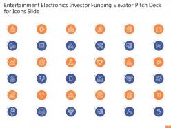 Entertainment electronics investor funding elevator pitch deck ppt template