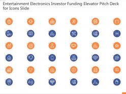 Entertainment electronics investorfunding elevator pitch deck for icons slide