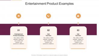 Entertainment Product Examples In Powerpoint And Google Slides Cpb