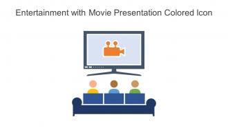 Entertainment With Movie Presentation Colored Icon In Powerpoint Pptx Png And Editable Eps Format